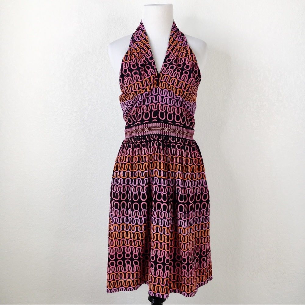 trina turk halter dress Trina Turk Size S 'Juju' Floral Print Sleeveless Halter Dress Multi EUC